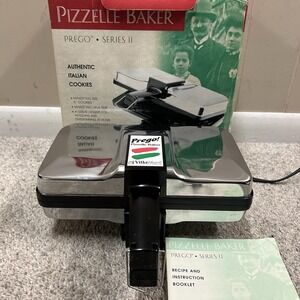 Villaware Prego Pizzelle Italian Cookie Baker Maker Model 3600-NS-Tested
